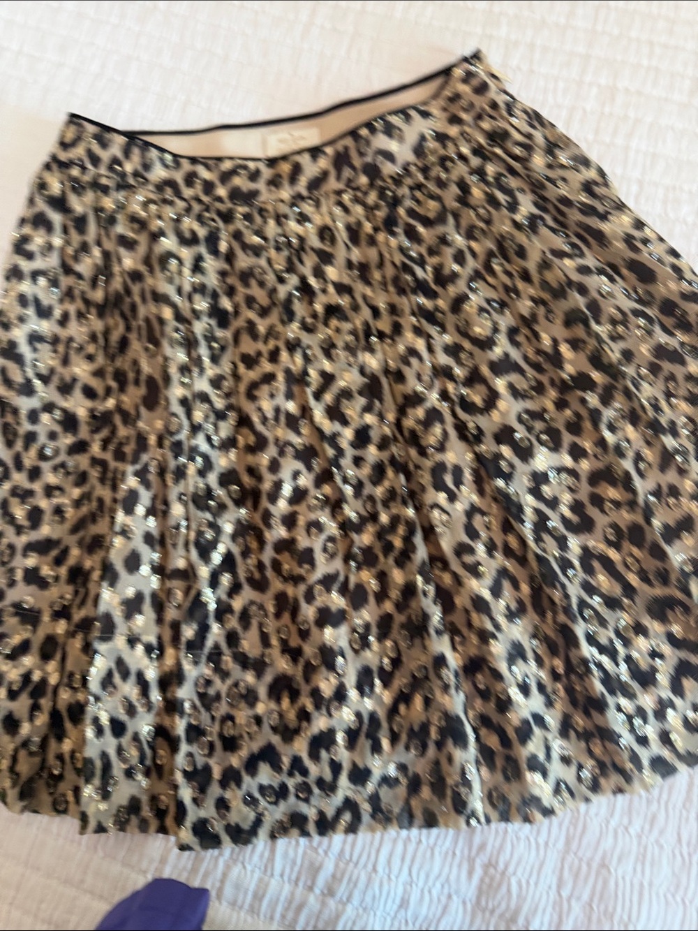 kate spade Leopard Print Circle Skirt in Tan and Black - Picture 3 of 4
